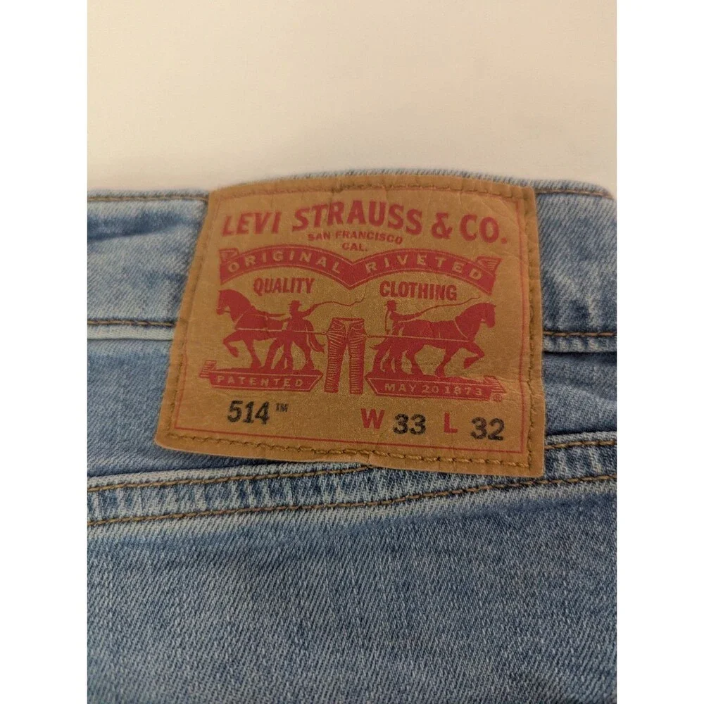 Levis Pants Womens 33x32 Blue‎ 514 Slim Straight Denim Casual Workwear Preppy